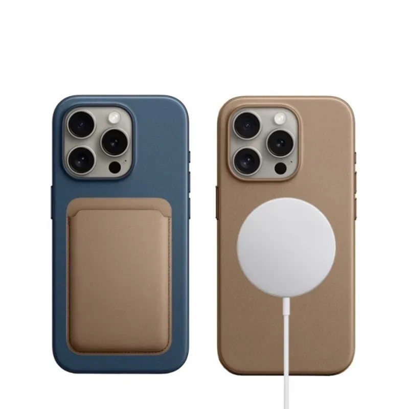 기존 Apple 15 Pro 케이스 FineWoven Magsafe 케이스 iPhone 15 Pro Max 15 Plus 케이스 무선 충전 자기 보호 커버