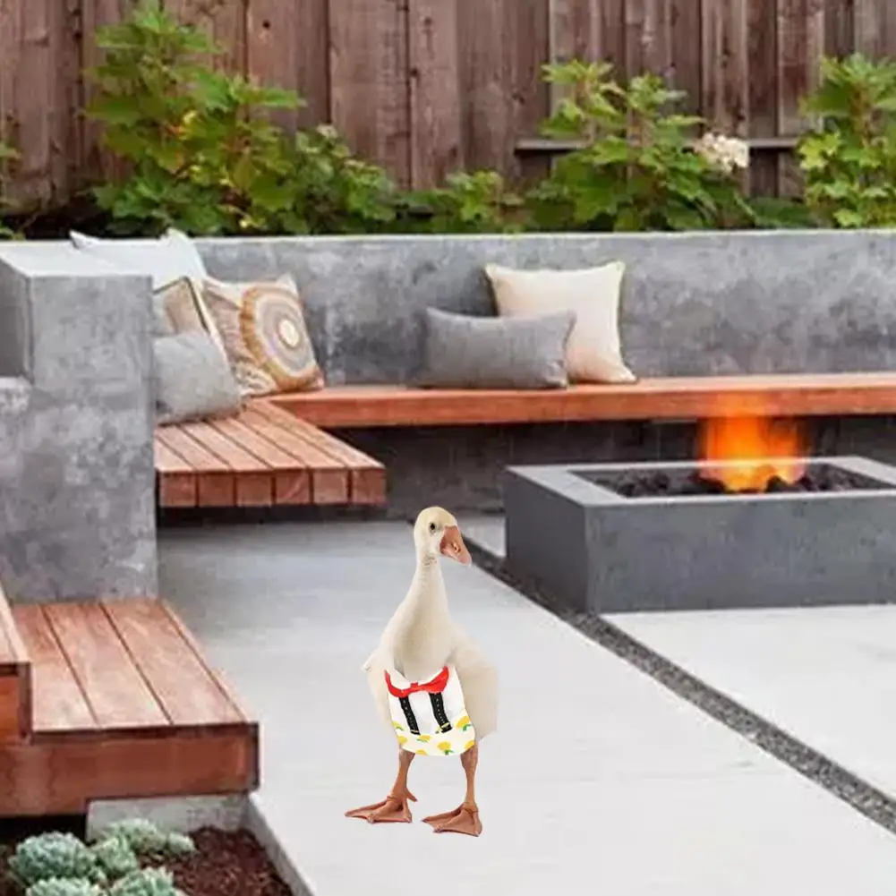 Adjustable Reusable Pet Diaper Washable Fabric Design For Geese Ducks And Chickens With Decorative Bow Accents G9l0
