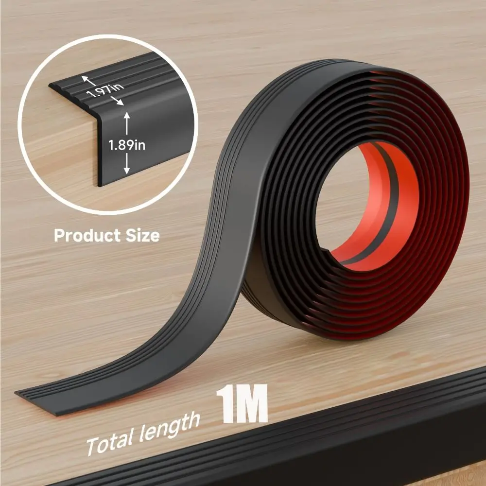 High Quality 100cm Stair Edge Trim Self-Adhesive Flexible Stair Edge Protector Non-Slip Staircase Step Tape Indoor Outdoor