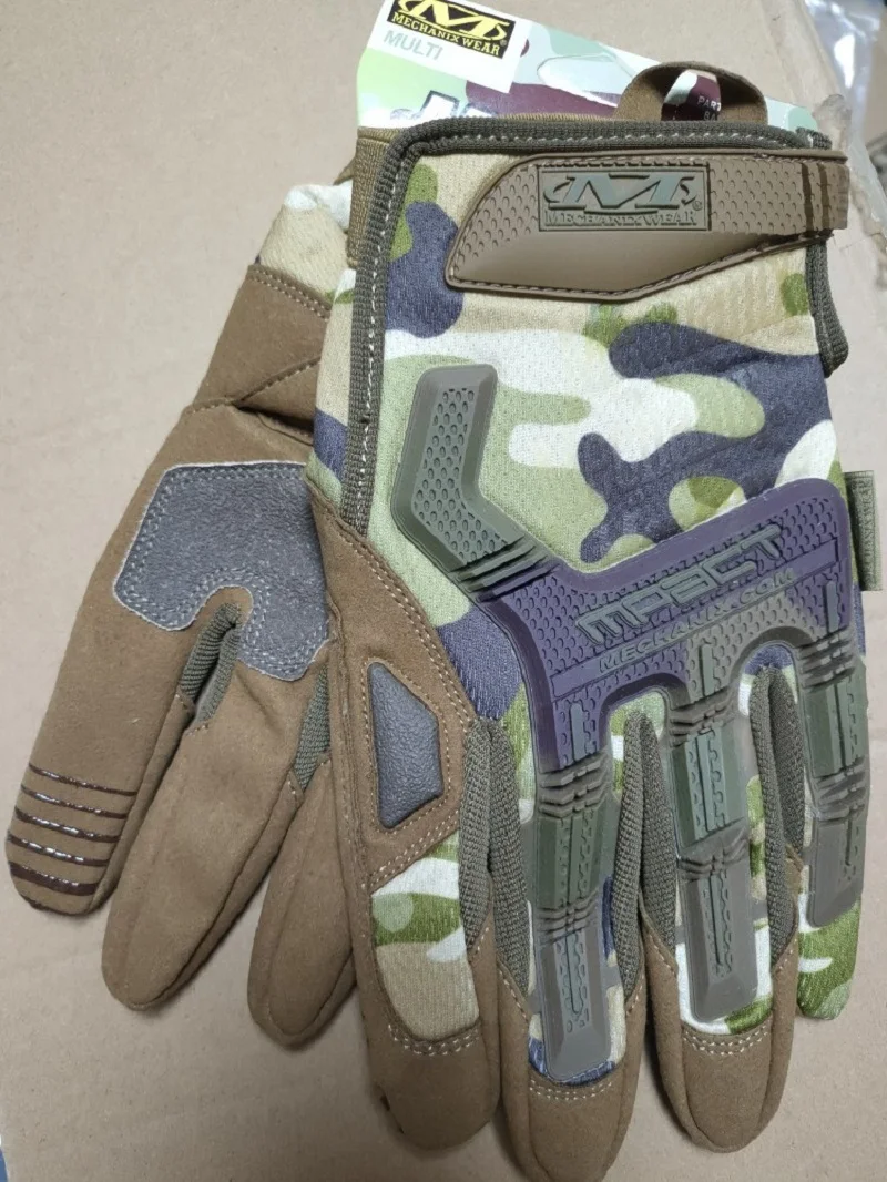 Outdoor Tactical Gloves Wear Resistant All-finger Camouflage Mountaineering Protection Fitness Riding Anti-slip