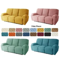 1 3 Seater Split Polar Fleece Recliner Sofa Covers Elastic  Chair Cover Lounger Couch Slipcovers Relax Armchair Cover 1