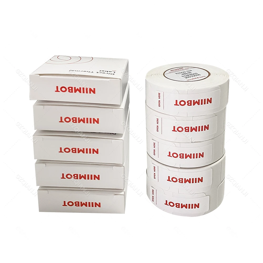 Niimbot White Label Thermal Paper for D11 D110 D101 Printer Label Maker Sticker Paper Roll Waterproof Anti-Oil Tear-Resistant