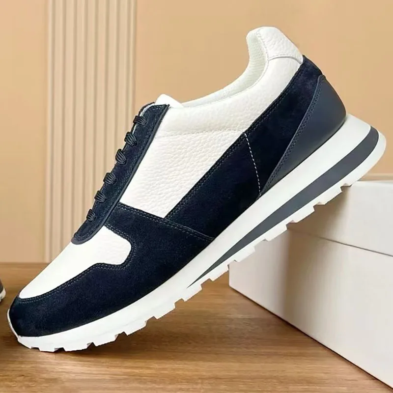 High quality men's low-top thick-soled autumn casual business leather shoes lace-up genuine leather sports men's shoes