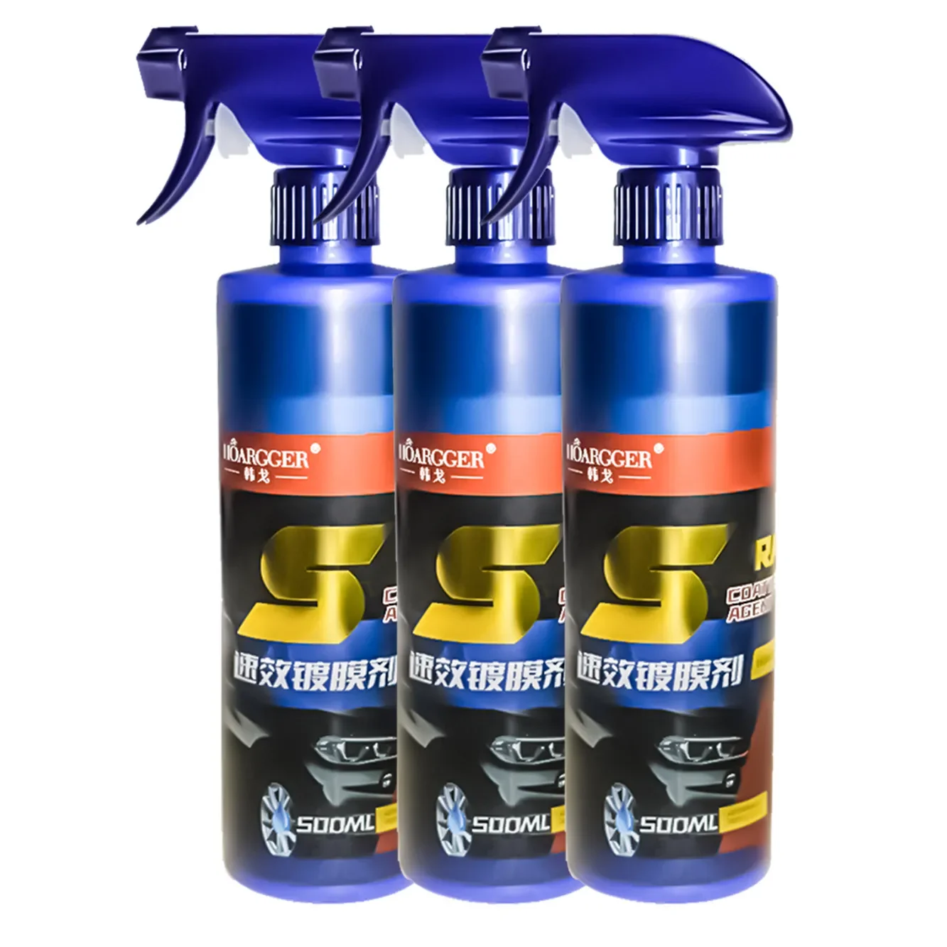 500ml 3 In 1 Car Paint Repair Ceramic Coating Spray Quick Nano-coating Spray Wax Automotive Hydrophobic Polish Paint Cleaner
