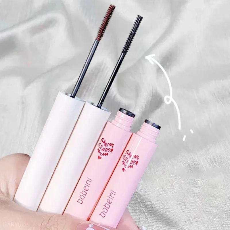 Silk Fiber Matte Mascara Makeup Ultra-Fine Brush Lengthens Eyelashes Waterproof Fast Dry Brown Black Curling Mascara Comestics_voghion.com