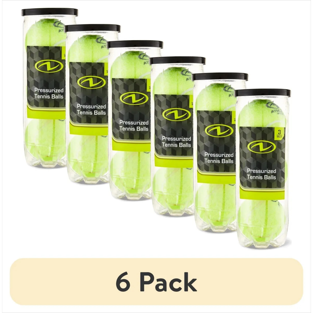 6-Pack Pressurized Tennis Balls (3/Can) 1
