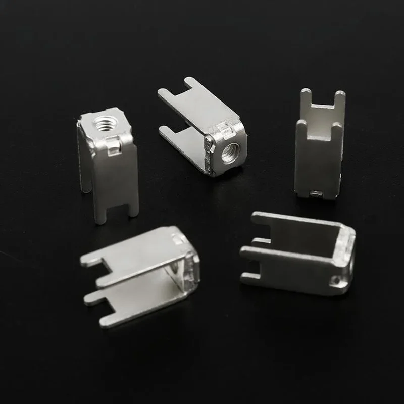 50PCS Power Type Straight Insert Copper Fixed Seat PCB-38D M4 Shed Bar Type Hardware Power Wiring Terminal