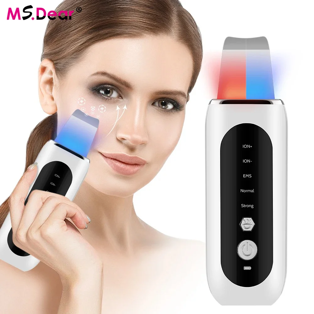 Ultrasonic Skin Scrubber Face Spatula Exfoliator Blackhead Remover