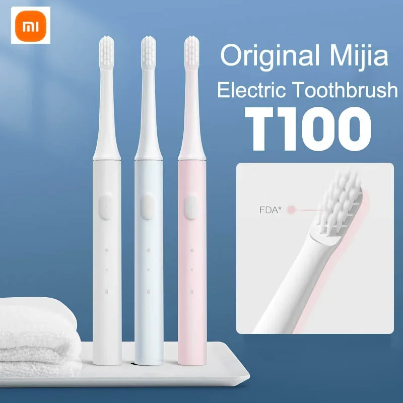 

Orignal Xiaomi Mijia Sonic Electric Toothbrush Adult Mi T100 Tooth Brush Healthy Colorful USB Rechargeable IPX7 Waterproof