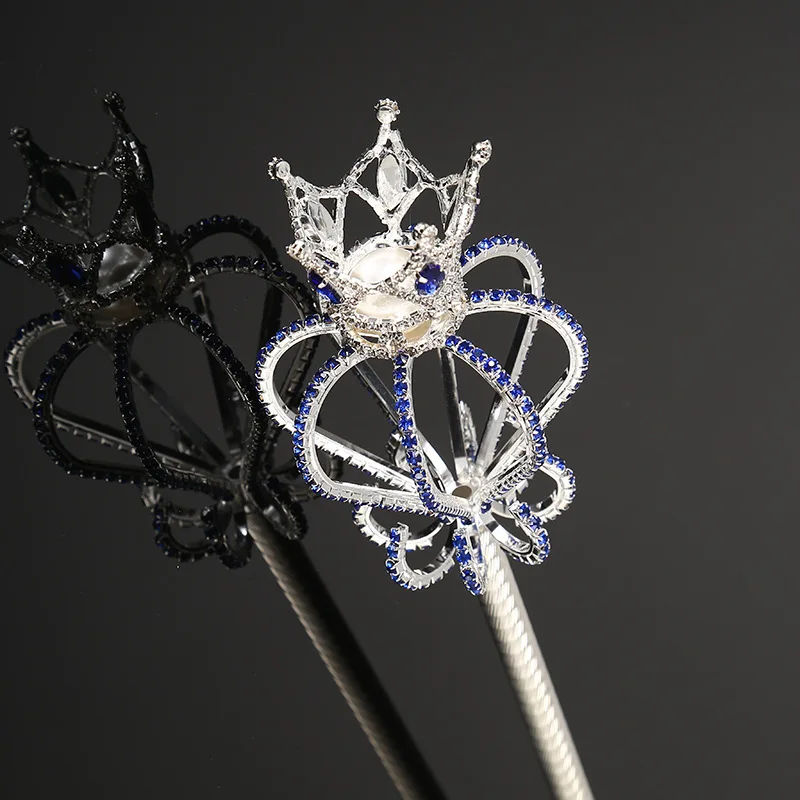 

New Cetro Ceremony Exquisite Crown Hollow Out Scepter Fairy Stick for Women