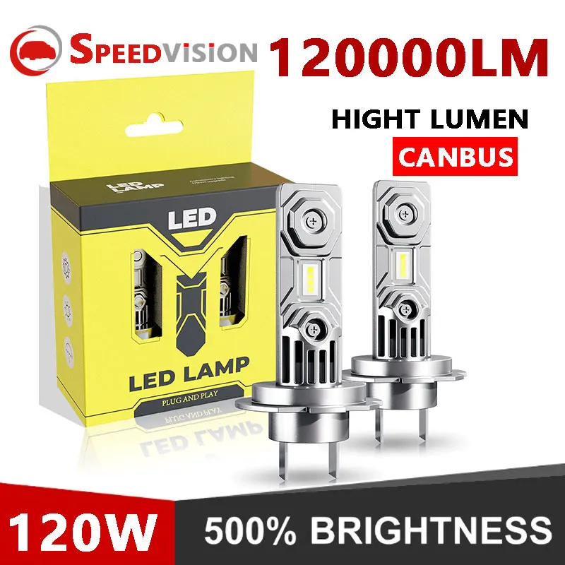 H7 Led Fari Canbus Fendinebbia 120W 6000K 120000Lm Fari Auto Lampadine 1: 1 Mini Diodo Luci Auto Lampada Auto 12V 24V Camion