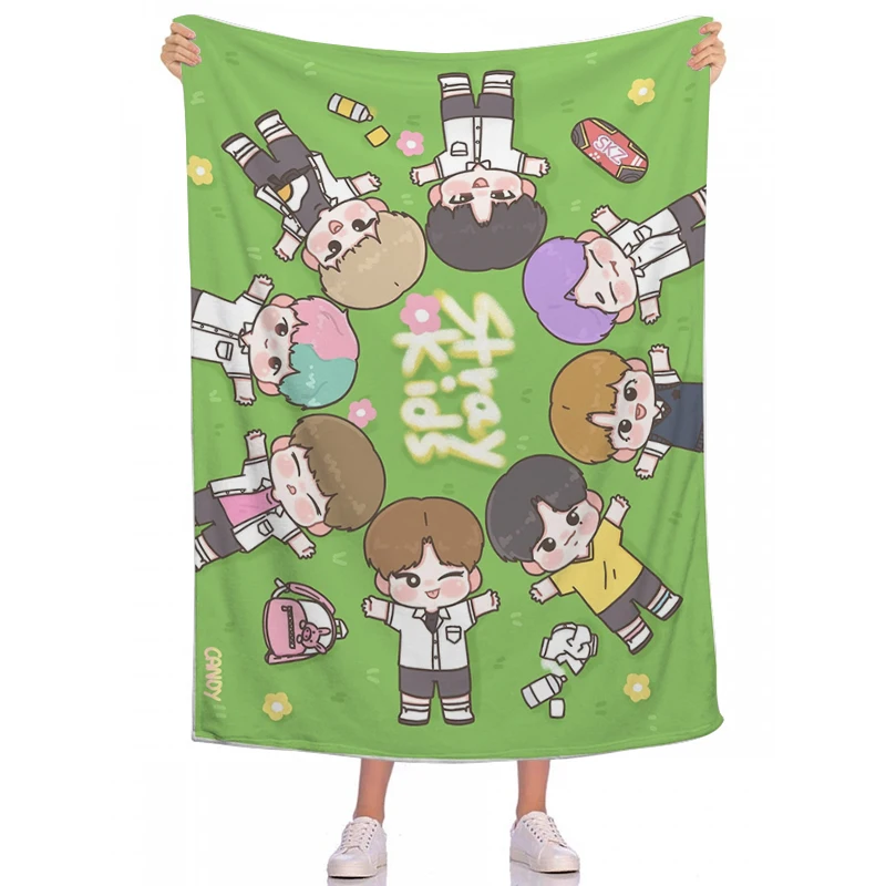 

Stray Kids Blankets Throw Blanket for Sofa Bedspread on the Bed Plaid Anime Bedspreads Summer & Throws Double Baby Fluffy Soft H