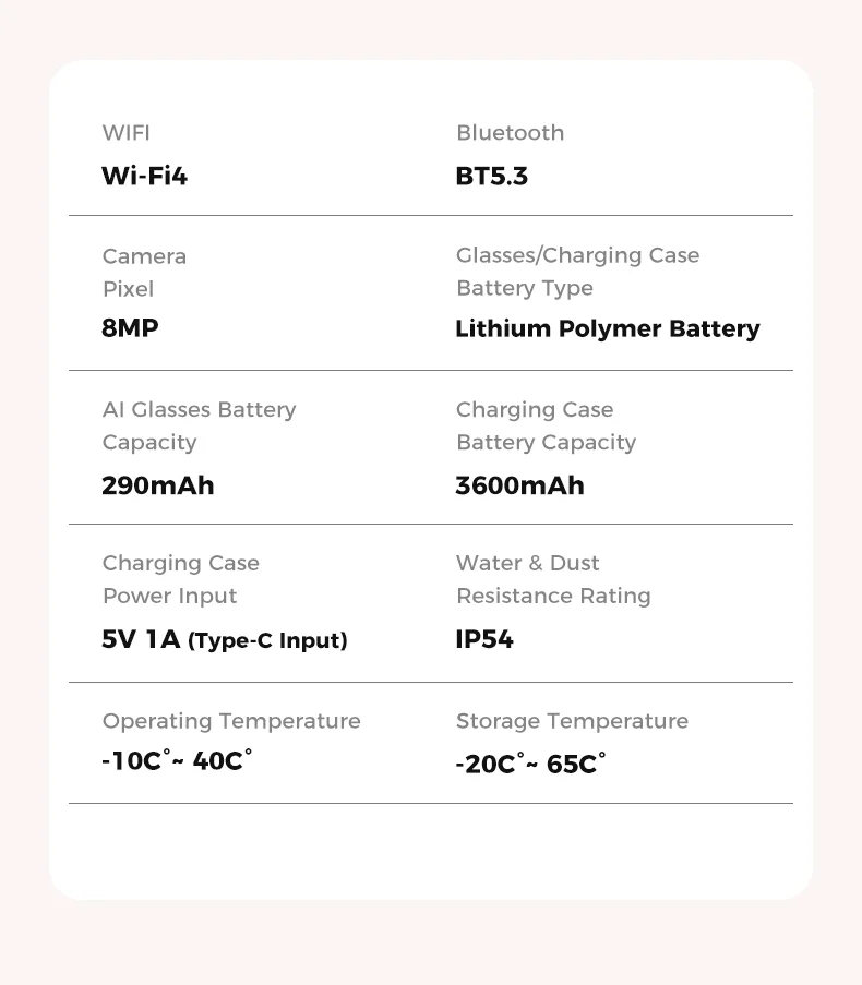 2026 New 800W 4K HD AI Smart Glasses Men Record Video 3600mAh Battery 120 Languages Translation Music Player Glasses With Camera