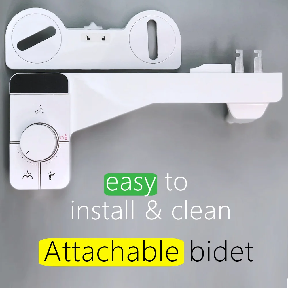 WASHERO Bidet Toilet Seat Bidet Sprayer Japanese Cover Dual Nozzle Cleaning Wc Non Electric Attachable Baday 2