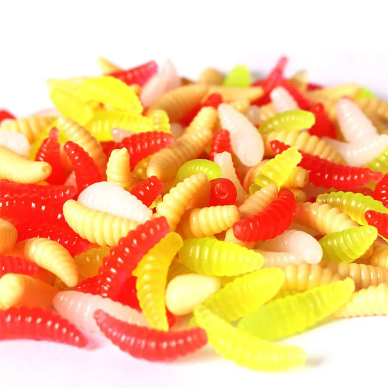 thumbnail image 2 of Fake Bugs 1Dozen Rubber Maggots Fishing Bait (12 Pcs), Fishing Maggots, Bulk Worms For Fishing 2 of 13