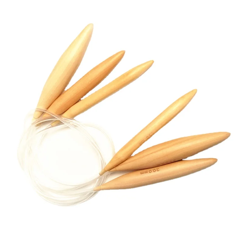 Circular Nature solid wood sweater knitting needles stitch Crochet ring Iceland needle diameter 25mm, 20mm, 15mm