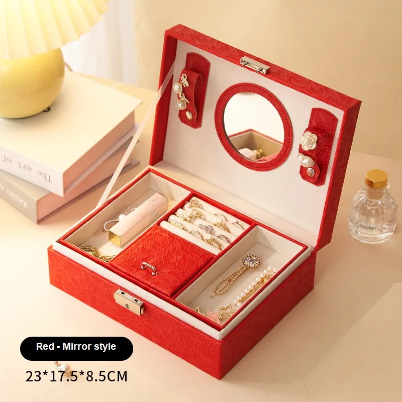 Mirad style jewelry box, large capacity storage box, multifunctional sorting and storage jewelry box - Image 4