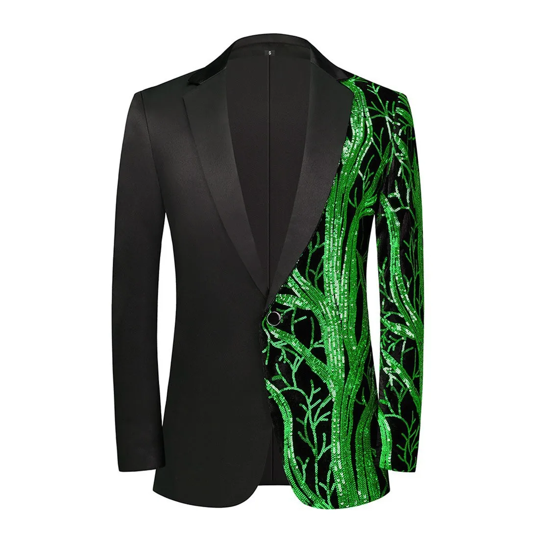 

2024 Men's Color Matching Gilding Leaves Sequined blazer Host Mc Stage Performance Photo Studio Photography blazers