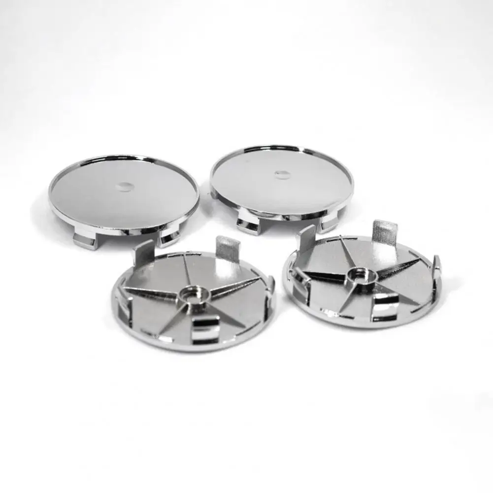 자동차 휠 허브캡 크롬 도금 자동차 커버, 방진 세련된 맞춤형 로고, 쉬운 설치, 68mm, 4 개