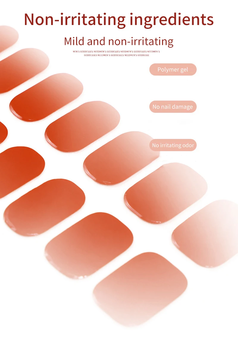 Semi-cured Gel Nail Sticker Full Cover Nail Decals Nagellack Gel Gradient Cat Eye Nail Art Aufkleber Maniküre UV Lampe Bedarf – Detail 5