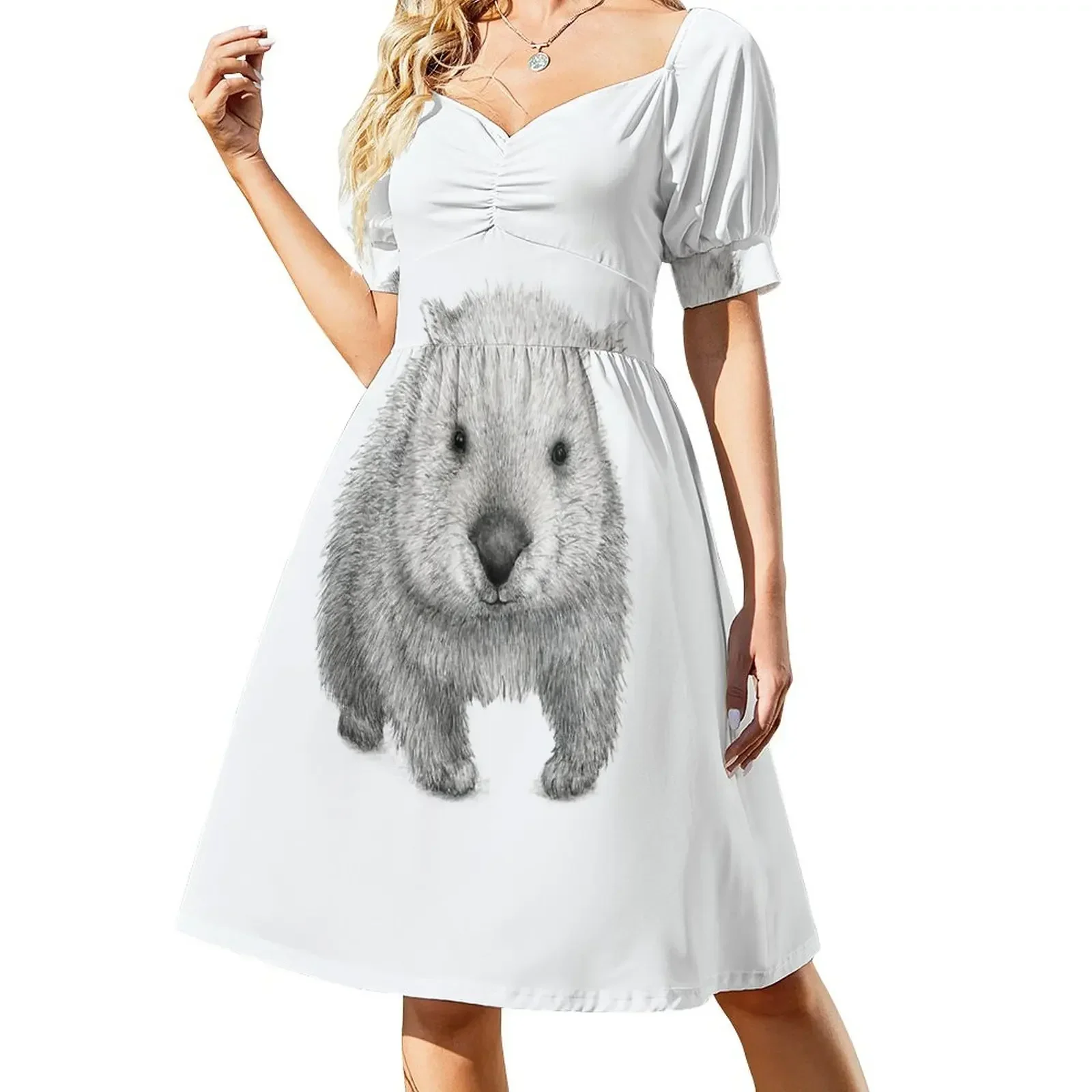 thumbnail image 1 of Vestido de manga corta Wombat Australia, vestidos de novia para fiestas, vestidos largos, 1 of 8