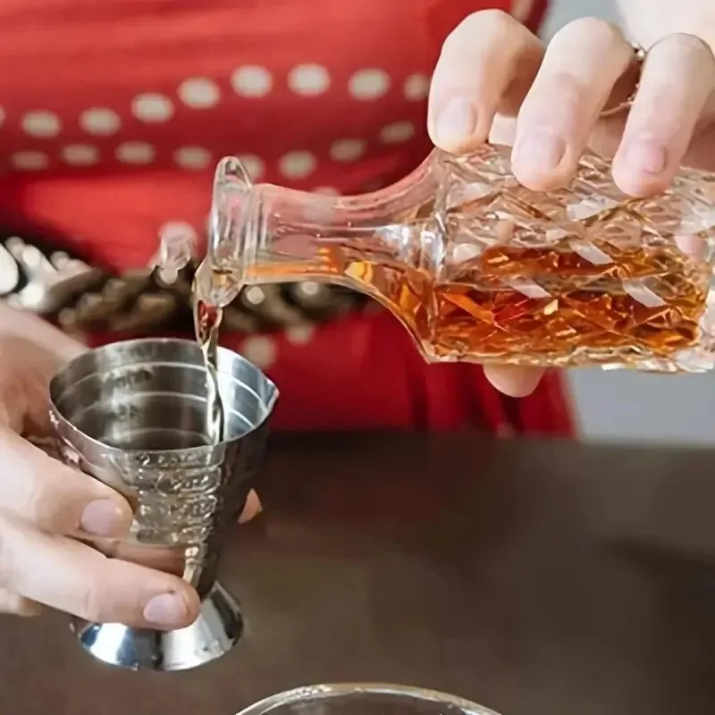 1pc 75ML Stainless Steel Measuring Cup Cocktail Tools Mixing Drink Accessories Three Scale Wine Measuring Cups For Home Party 2