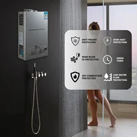 Chauffe-eau au gaz de pétrole liquéfié au Propane, 10/16/20l, Kit de chaudière en acier inoxydable pour l'extérieur, la maison et le Camping 4