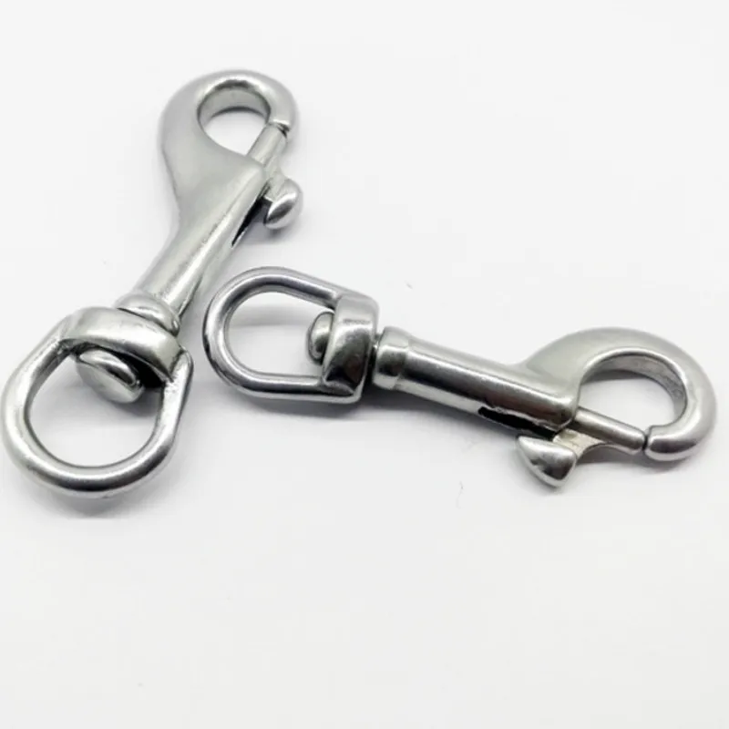 

5pcs Stainless Steel Scuba Diving Clips, Swivel Eye Snap Hook Dive Single Ended Swivel Eye Bolt Hook Buckle Dog