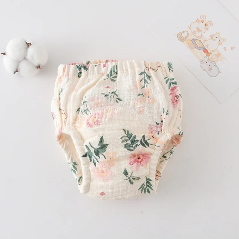 Gauze Baby Waterproof Reusable Training Pants Cotton Baby Diaper Infant Shorts Nappies Panties Changing Underwear Cloth