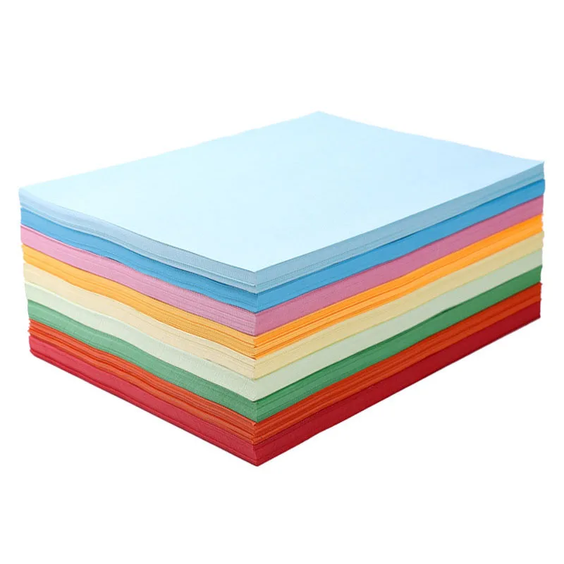 A4 Paper Printer Tracing Copy Paper 10 Color 50sheet/lot 80gsm Children Handwork DIY Card Scrapbook drop