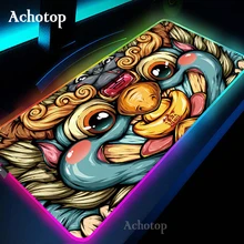

Chinese Style Art Gaming RGB Large Locked Mouse Pad Computer Mousepad LED Backlight XXL Surface Mause Keyboard Desk Mat Antislip