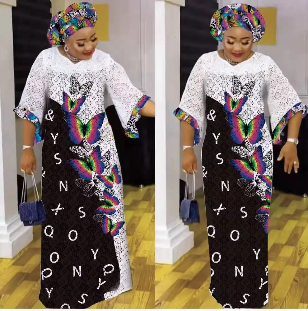 

2023 Best Selling African Dresses for Women Fashion Classic African Women Clothing Dashiki Free Size Print Loose Long Dress