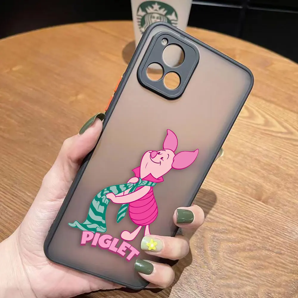 thumbnail image 1 of Matte Case for VIVO Y93 Y91C Y91 Y85 Y77 Y76 Y75 Y73 Y72 Y71 Y53 Y52S Y50 Y35 Y22 4G 5G Case Funda Shell Cute Pink Piglet Anime, 1 of 5