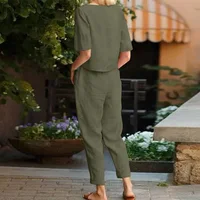 Erin Half-sleeved Round Neck Pant Set 6