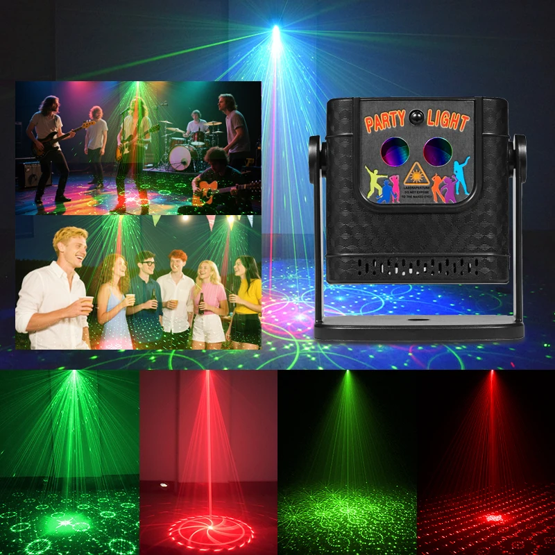 Compact Party Effect Lights with 60 Patterns