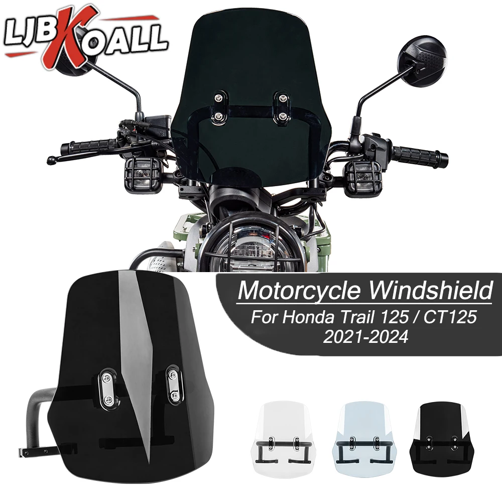 

Ветровой экран для Trail 125 CT125, туристический ветровой отражатель с крепежным стержнем для Honda Trail125 CT 125 2021 2022 2023 2024, аксессуары