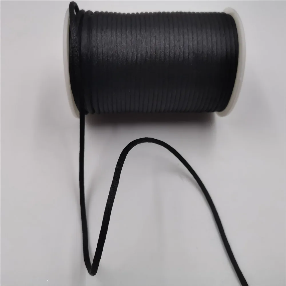 Macrame Cord 3MM Braided Silk Thread Wire DIY Chinese Knot Satin Bracelets Making Findings Beading 10 Yards