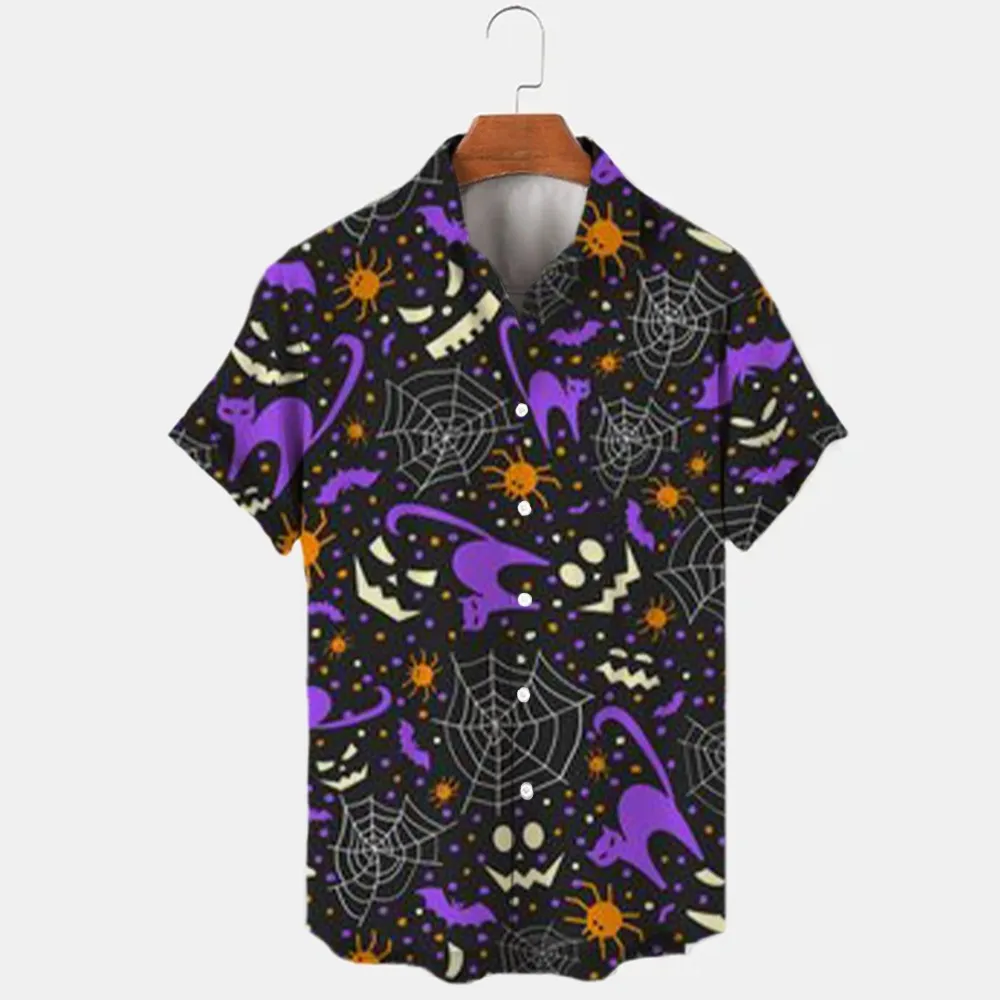 Summer Miniso Printed Short Sleeve Street Shirts Women's Party Wear Boys Girls Y2k Street Tops Disney Halloween Mickey Minnie