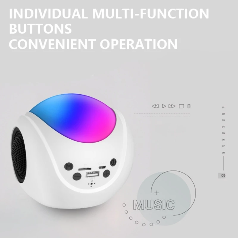 QX2B Creative Bluetooth-compatible Speaker Outdoor Subwoofer BLE5.0 Enjoy Music