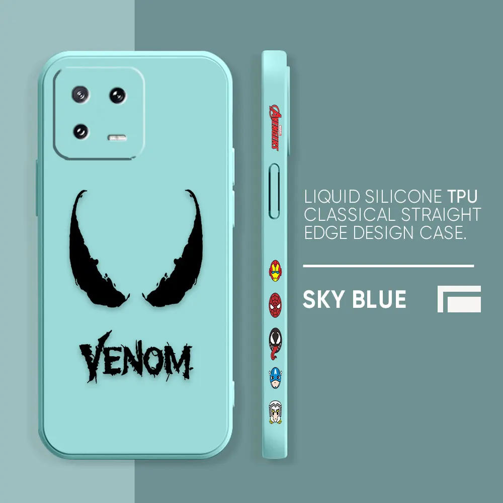 thumbnail image 1 of Funda de teléfono para Xiaomi POCO F3 F4 F5 M2 M3 M4 M5 X2 X3 X4 X5 GT Pro 4G 5G Capa Simple funda de silicona líquida Marvel Comics Venom, 1 of 5