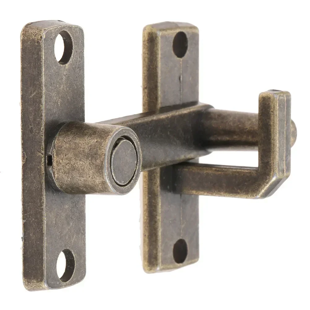 Door Latch 1set Bronze Sliding Window Door Lock Handle Metal Door Latch Guard Latch Bolt With Screws Home Safety Chain Home Hardware