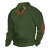 Men's Sweatshirt Long-sleeved Stand-up Collar Jacquard Knitted Casual Street Fashion Button Y2k Pullover Hoodies 4