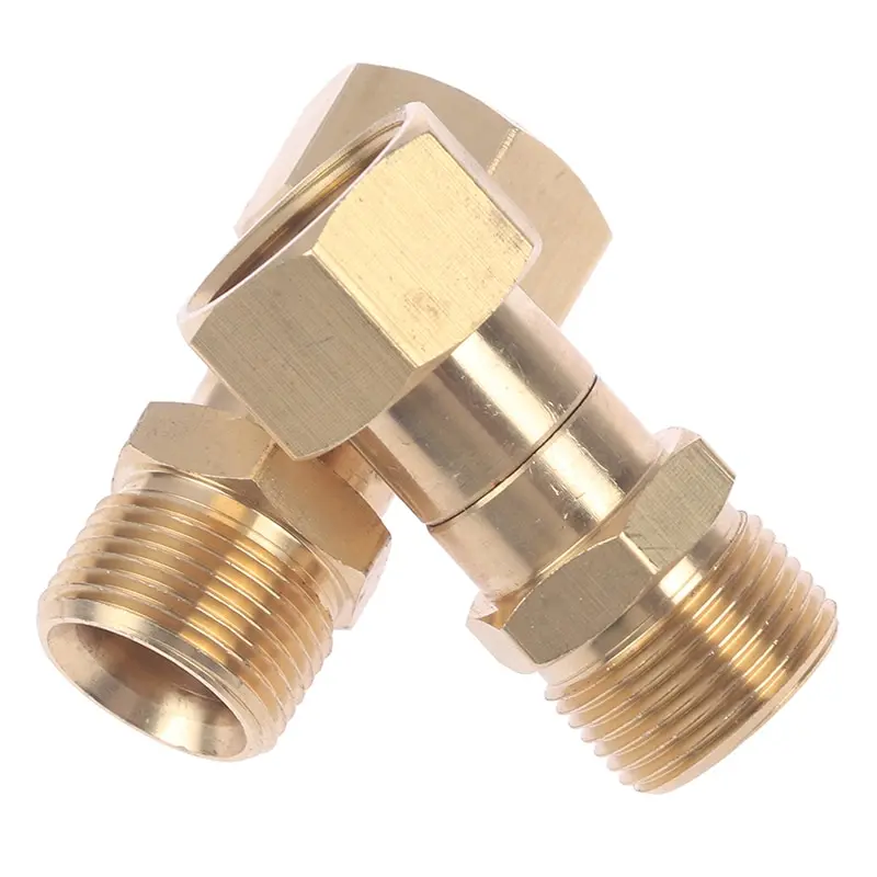 Pressure Washer Hose Adapter 1PC 360 Degree Rotation Hose Sprayer Connector Brass High Pressure M22 14mm Thread Washer Swivel Joint Connector Hose Fitting garden hose expandable water hose water hose expandable hose pressure washer hose adapter