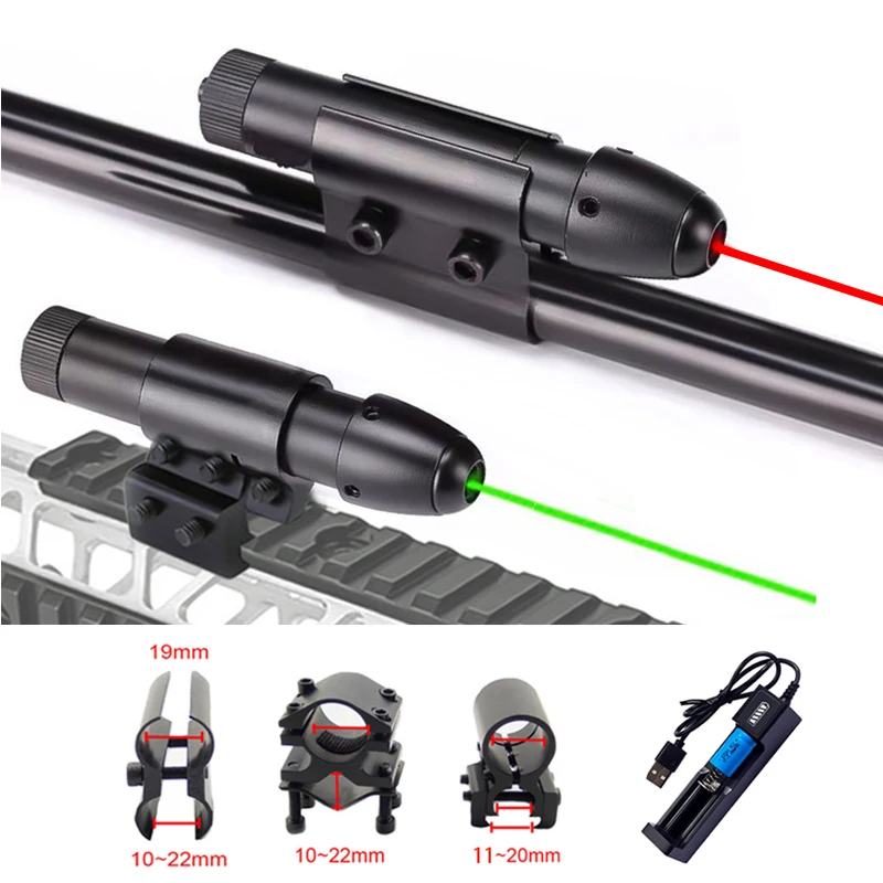Laser Sight Ar15 Rechargeable Green Laser Sight Glock Sight Calibrator Pistol Infrared Laser Rifle Scope Hunting Accessories