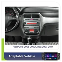 Podofo Autoradio 7 pouces HD à écran tactile, CarPlay sans fil, Android Auto, pour FIAT Punto 2005-20009/Linea 2007-2011, lecteur multimédia pour voiture, GPS, FM, WIFI, Bluetooth, Mirror Link, Autoradio, stéréo, commande au volant 2