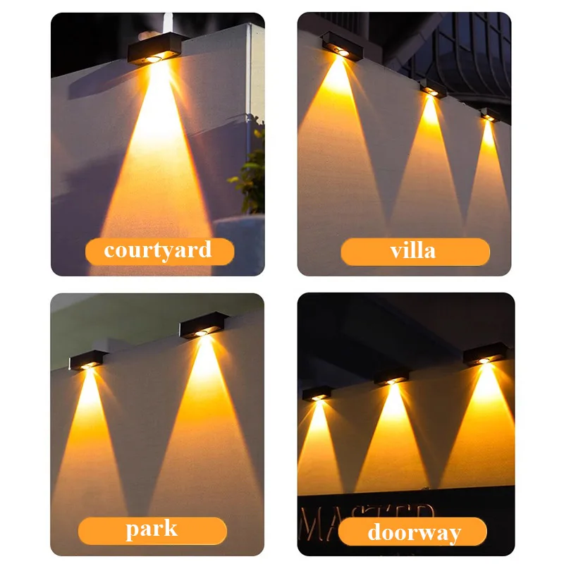 LED Solar Garden Lights Super Bright Waterproof Solar Powered Lamps Balcony Stairs Street Lighting Outdoor Sunlight led Lights
