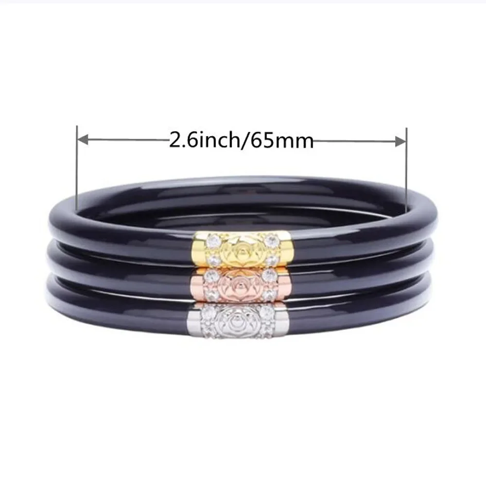1PC Temple Tibetan Buddha Girl Bracelets Bangle Twisted Thailand Monk Mantra Buddhist Bracelet Jelly Bracelet Bangle for Women 3