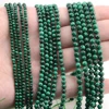 Natural Malachite Faceted Round / Cube Beads 2mm,3mm,4mm，Fine Jewelry Making 5