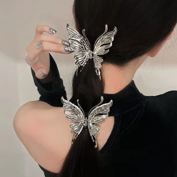 Fashion Metal Liquid Butterfly Hair Clip For Women Ponytail Claw Clip Geometric Hair Claw Trend HAIR CLIP FOR GIRL Hair Jewelry 1