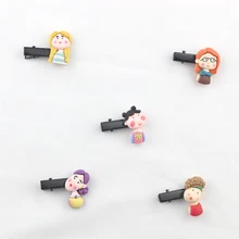 

Cartoon Art Boy Girl Pattern Resin Baby Little Cute Bobby Pins Girls Lovely Hair Clip Children Hair Accessories Kids Hairpin